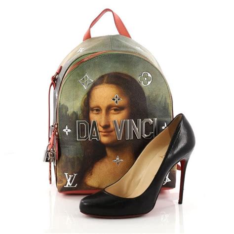 da vinci louis vuitton backpack|Louis Vuitton Backpack Palm Springs Jeff Koons Da Vinci.